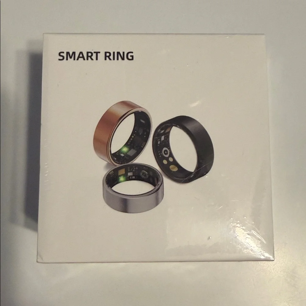 SmartHealth Unisex Smart Ring w/ Charging Case ~ Black ~ Size 9 ~ NIB